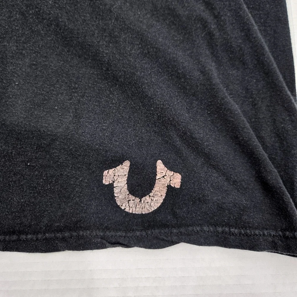 True Religion Extra‎ Large XL Black T Shirt Short Sleeve Logo Streetwear